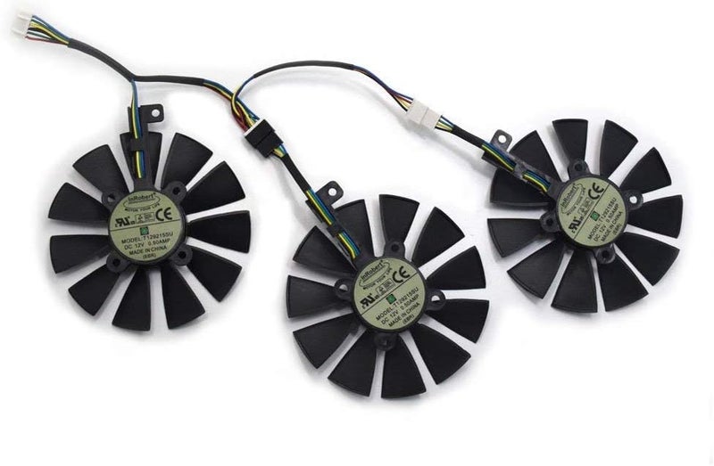 inRobert 87mm T129215SU Graphics Card Cooling Fan for ASUS Strix GTX980Ti/R9390/RX480/RX580 Video Card Cooler (Fan-3pcs) - Image 1
